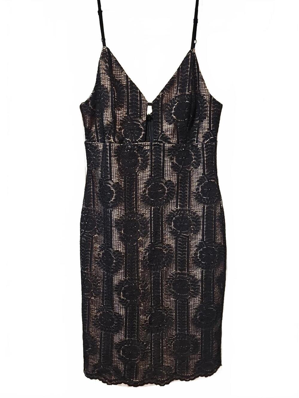 Lulus Dress Small Black Lace Sleeveless Bodycon Cocktail Sm S womens party